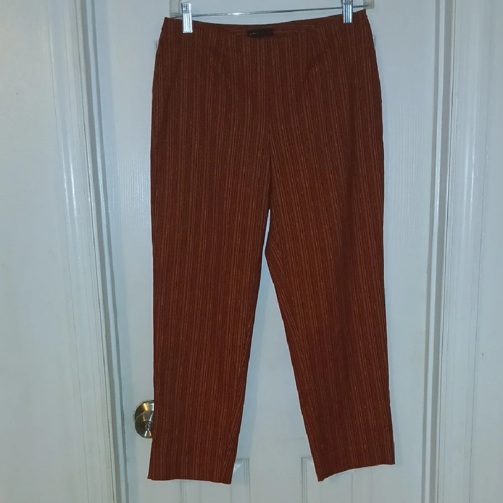 New York and Company Men's Brown Striped Pants
